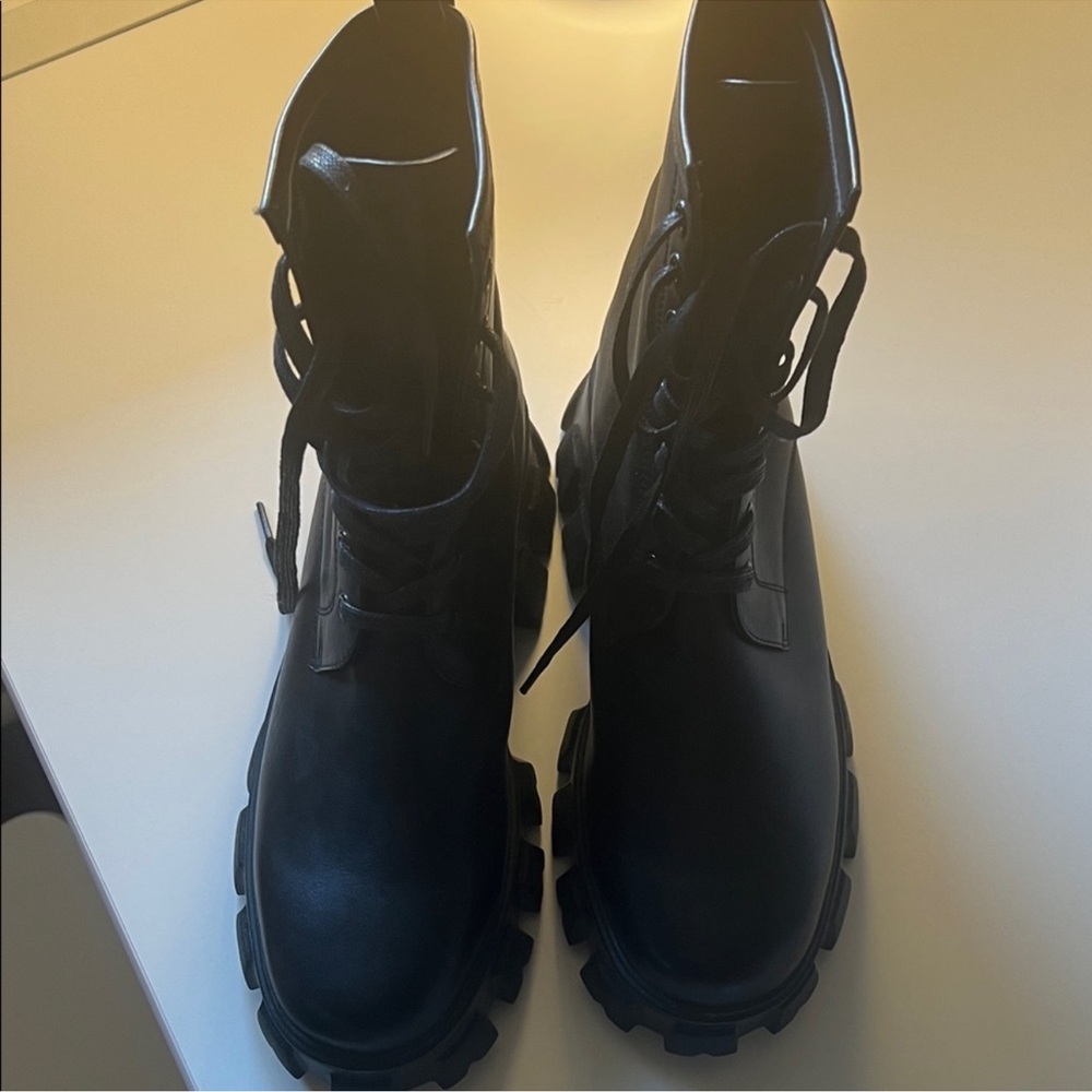 Tony Bianco Black Combat Boots